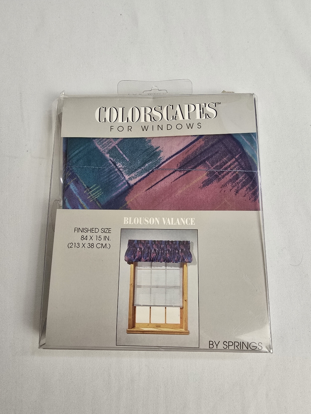 Vintage Colorscapes Window Valance Blouson 84×15 Topper 80's Style Retro New